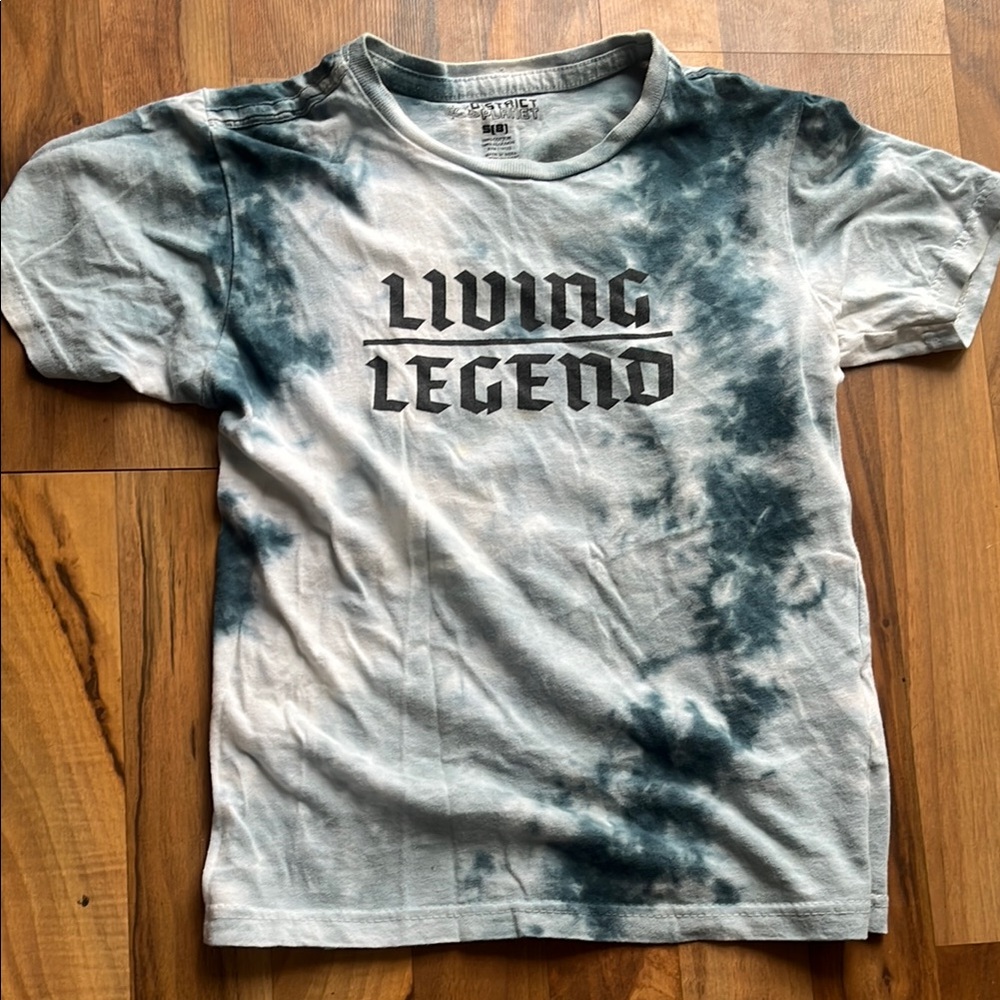 Black and White Short Sleeve Tee with Bold Text